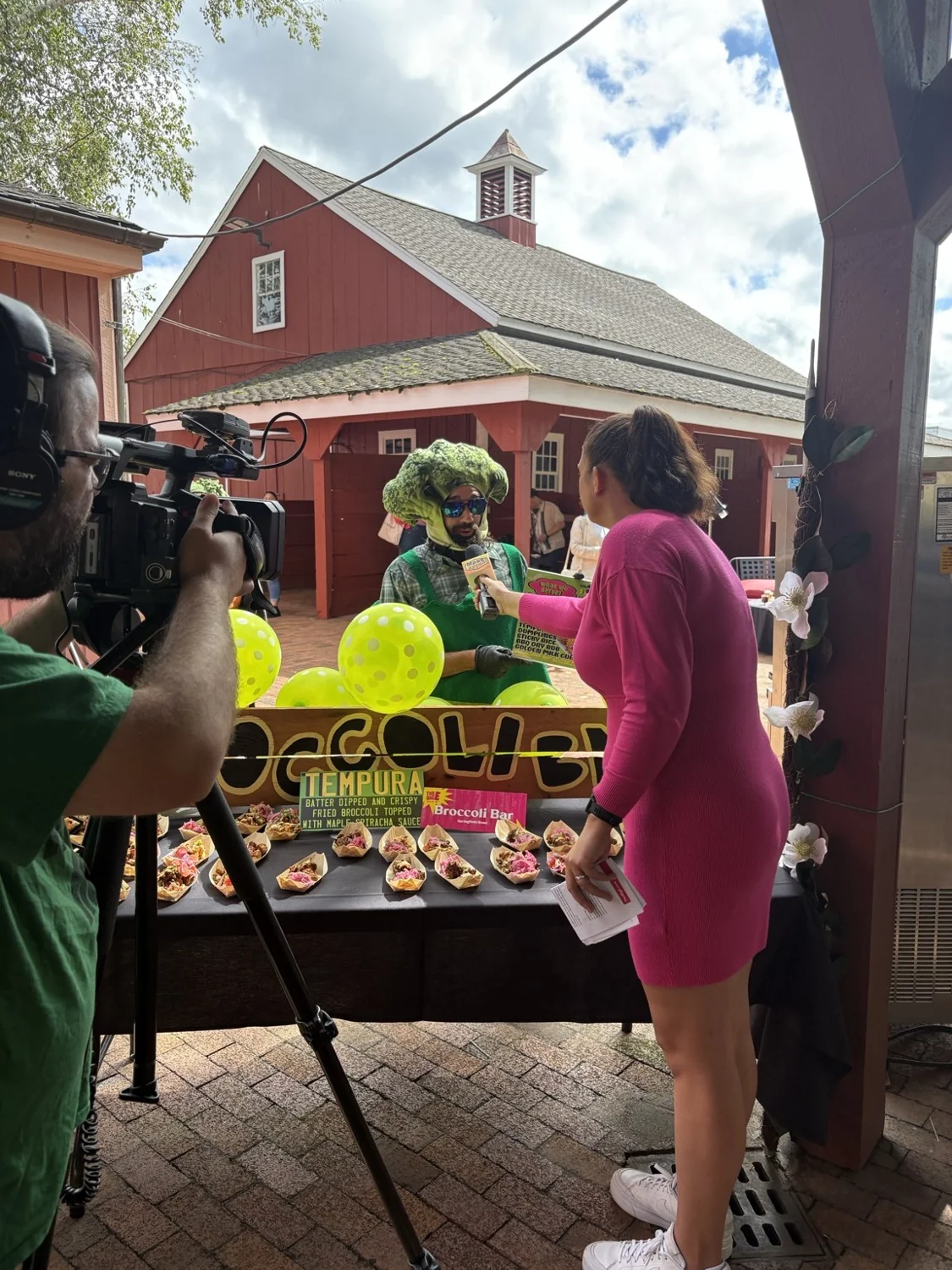 On-camera interview at The Big E food preview