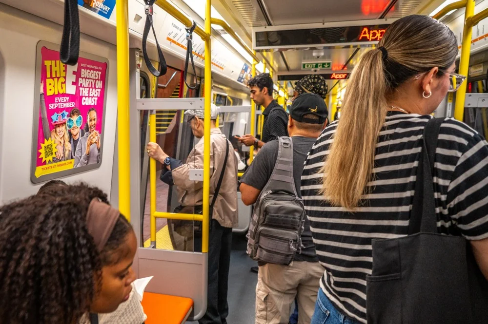 The Big E advertisement on Boston transit
