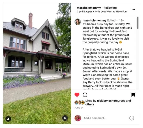 2023 Tastemakers at Tanglewood creator post featuring the Red Lion Inn